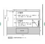 A・B棟配置図とB棟利用範囲