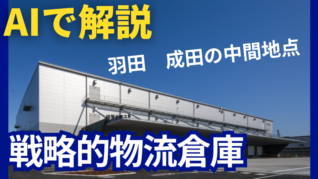 羽田・成田の中間地点！首都圏全域をカバーする戦略的物流倉庫