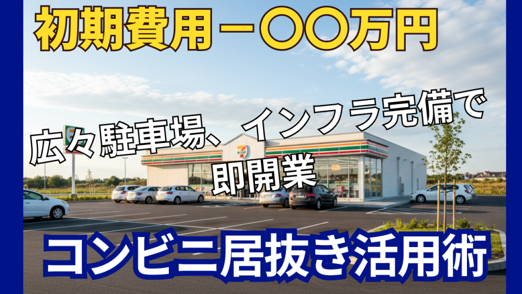 【初期費用をカット!?】ロードサイドの「コンビニ居抜き」で事業を成功させる秘訣