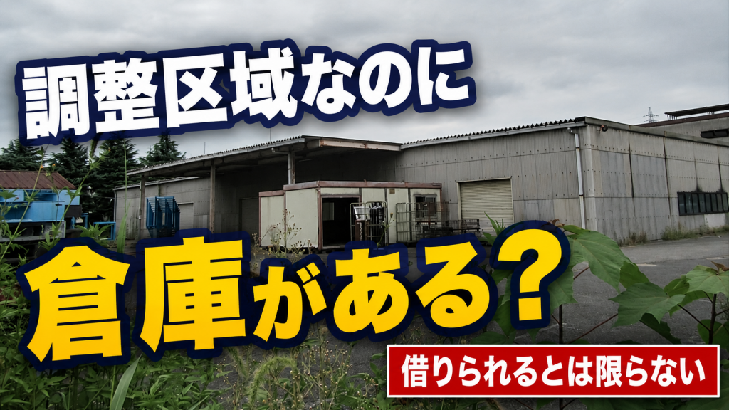 調整区域なのに倉庫がある?建っていても借りられない理由【埼玉県】