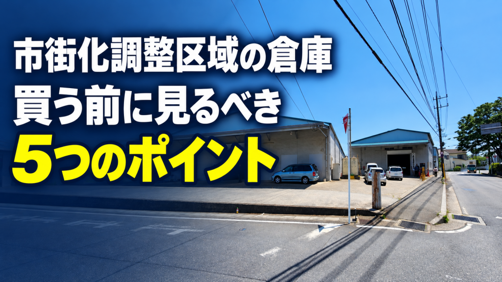 市街化調整区域の倉庫を買う前に見るべき5つのポイント