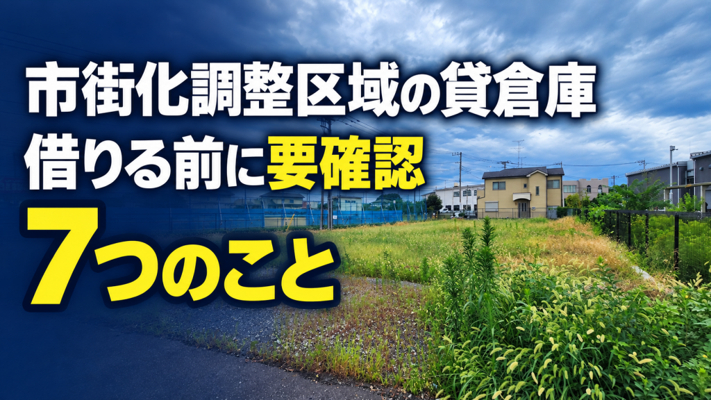 市街化調整区域の貸倉庫を借りる前に確認すべき7つのこと