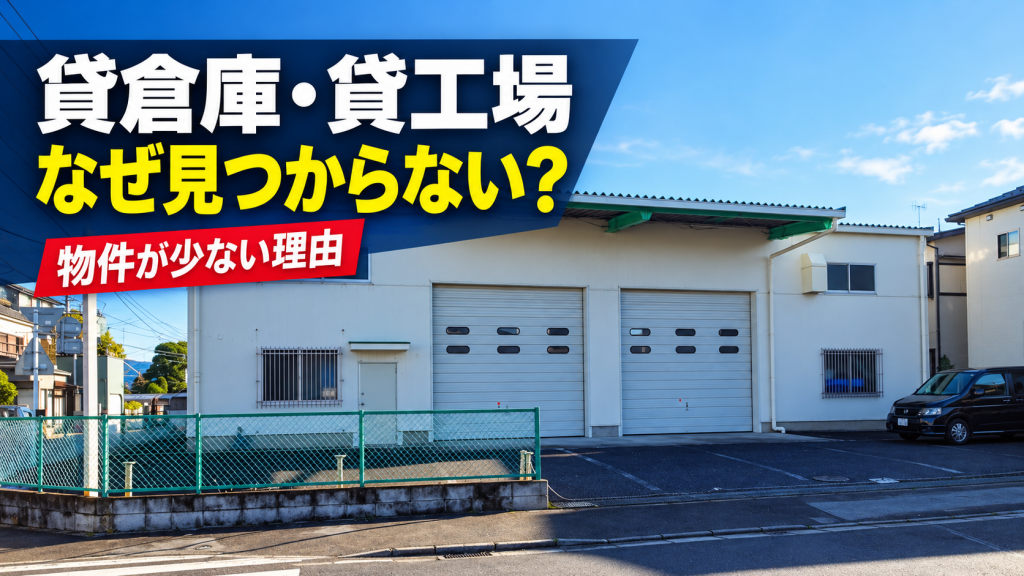 なぜ貸倉庫・貸工場は見つからない？